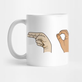 Hope depicted in sign language Mug